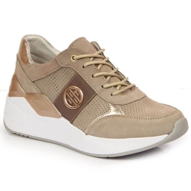 Deportivas de cuero con cuña Filippo W PAW331A beige