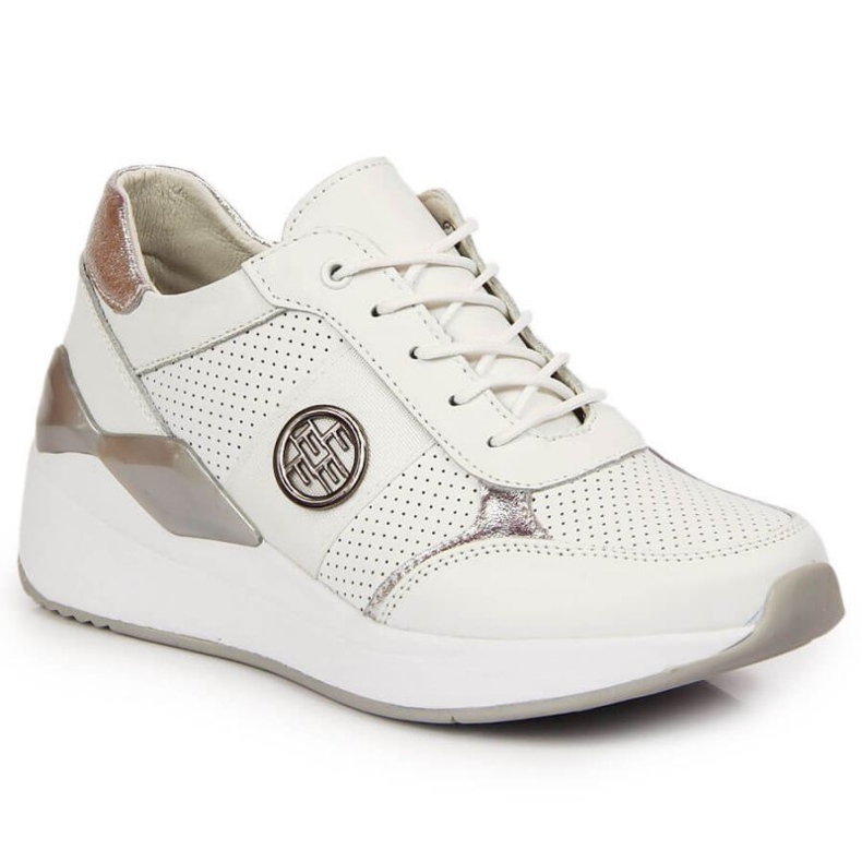 Deportivas de piel con cuña Filippo W PAW331B blanco