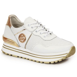 Zapatillas de cuero en la plataforma Filippo W PAW332 blanco