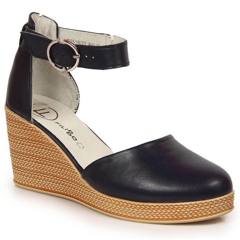 Sandalias con cuña Filippo W PAW340B azul marino