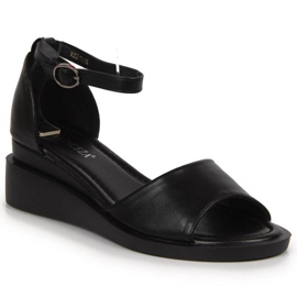 Negro Vinceza W JAN102A sandalias con cuña