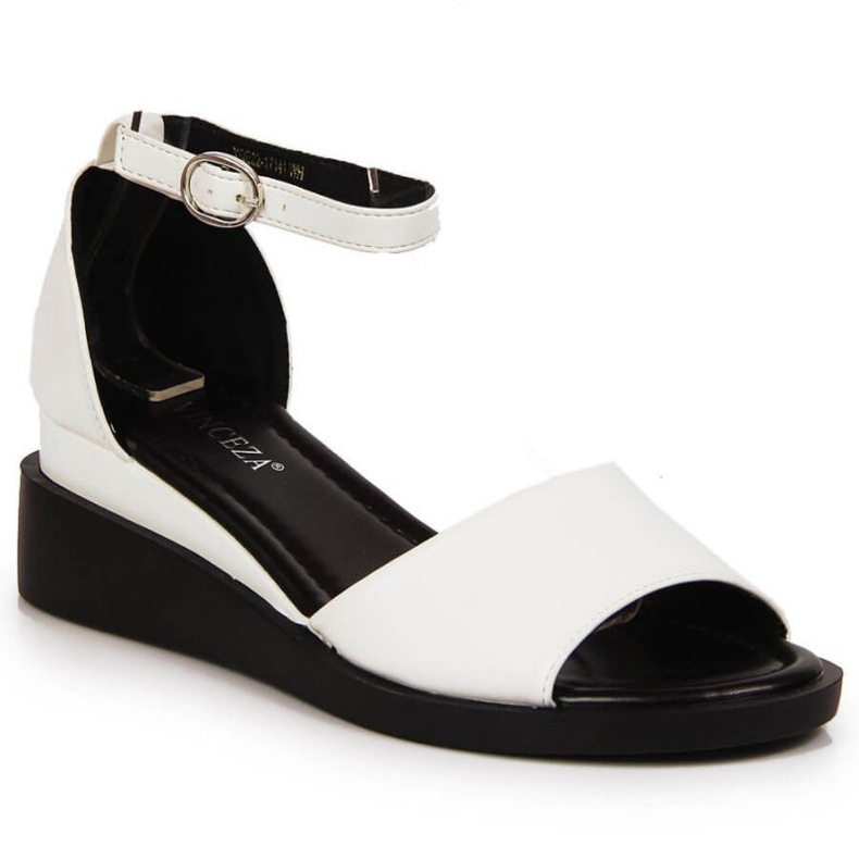 Sandalias cuña Vinceza W JAN102B blanco