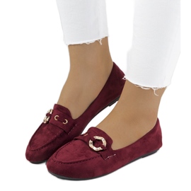 Mocasines de mujer granates de Leila rojo