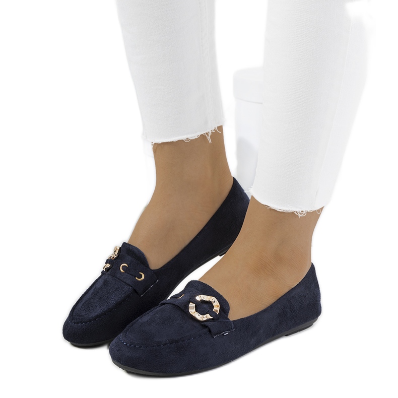 Mocasines de mujer azul marino de Leila