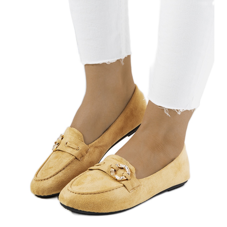 Mocasines Leila de mujer beige