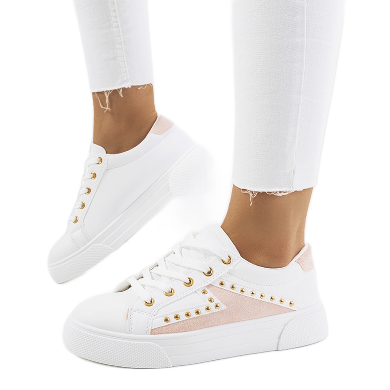 Zapatillas blancas y rosas de Udinesi blanco