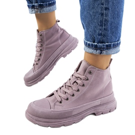Zapatillas tobilleras violetas en la plataforma Boyes