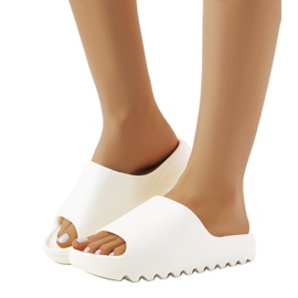 Chanclas Christinia goma blanca blanco
