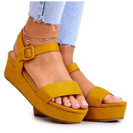 FW1 Sandalias De Gamuza En La Plataforma Sariah Amarilla amarillo FW1 Sandalias De Gamuza En La Plataforma Sariah Amarilla amarillo