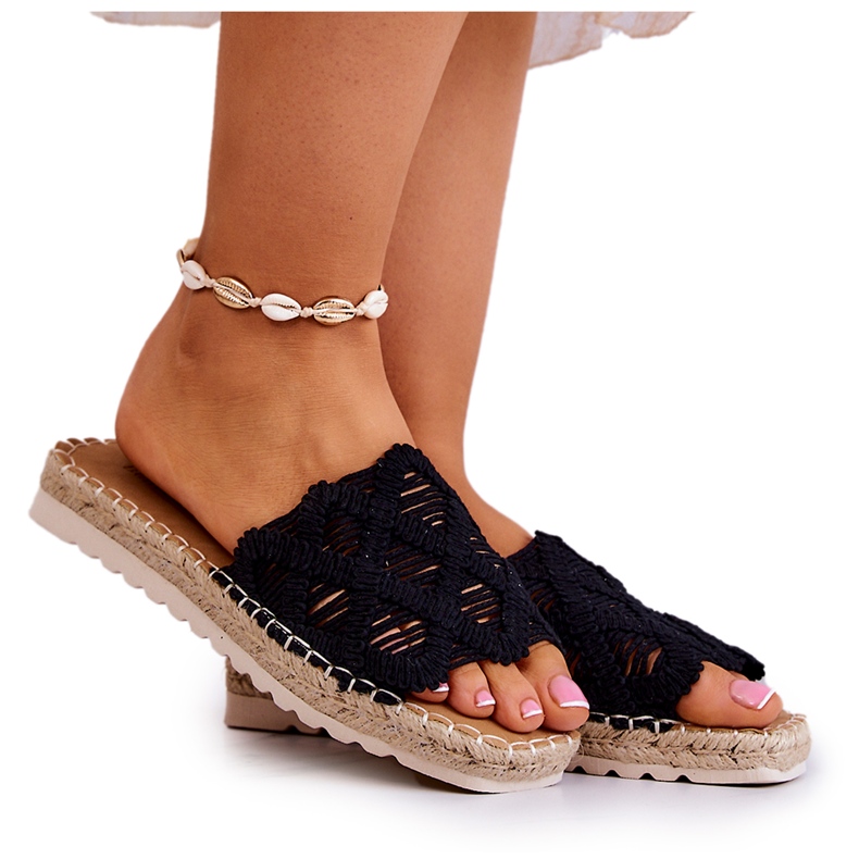 Pantuflas Polly Light de mujer de color negro