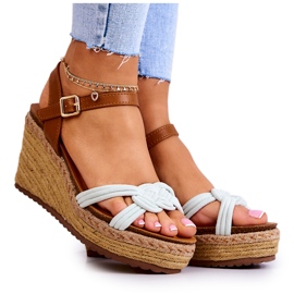 Sandalias de cuña de moda Roseville verde brillante