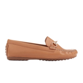 Marco Shoes Mocasines con adorno dorado beige Marco Shoes Mocasines con adorno dorado beige