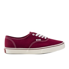 Deportivas hombre lino granate rojo
