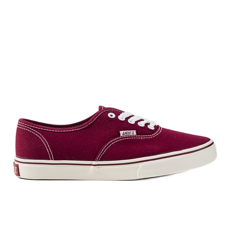 Deportivas hombre lino granate rojo