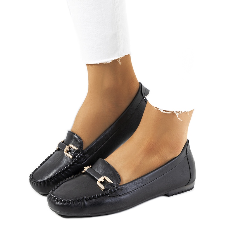 Mocasines negros de mujer de Flavon