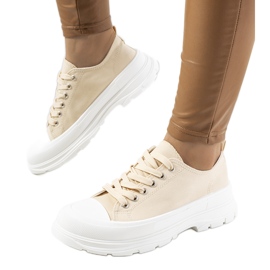 Deportivas beige con suela gruesa Prenzel