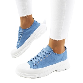 Deportivas azules con suela gruesa Prenzel