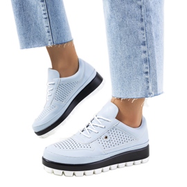 Zapatillas caladas azules de Assels