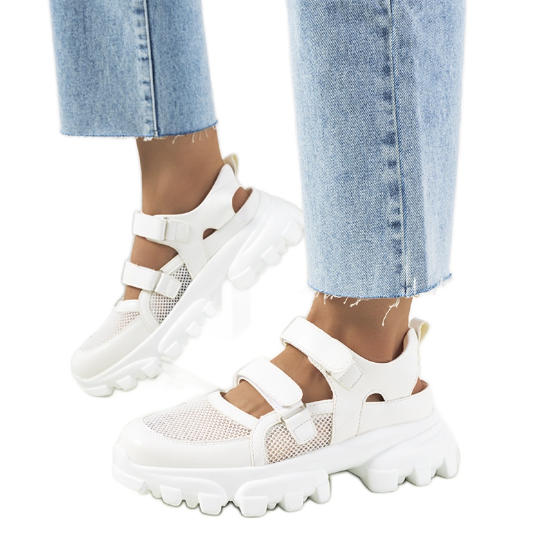 Zapatillas blancas con suela de tractor de Djurs blanco