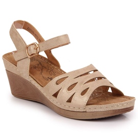 Sandalias cuña Jezzi W EVE350A beige