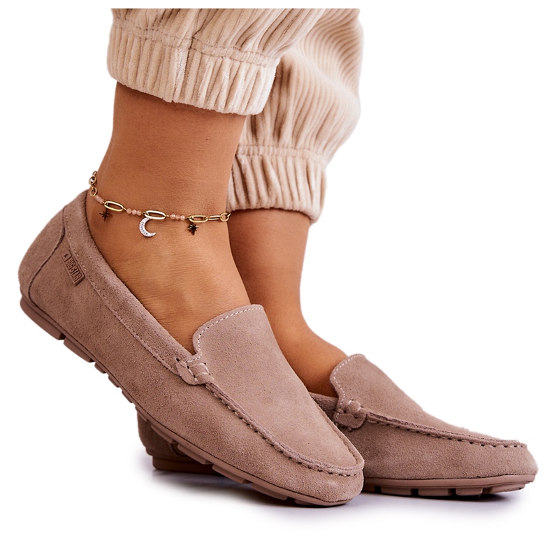 Mocasines Mujer Ante Big Star JJ274658 Cappuccino beige marrón