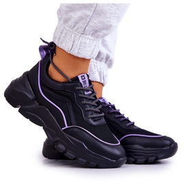 Memory Foam Big Star JJ274786 Negro Zapatillas Deportivas púrpura