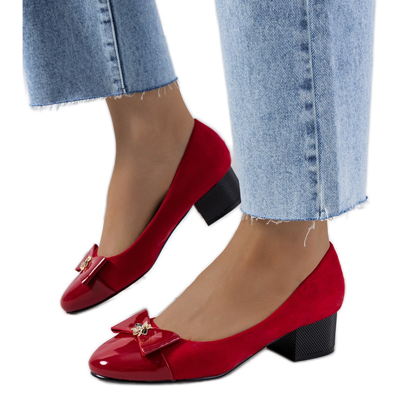 Zapatos de salón de mujer Sharona rojos Zapatos de salón de mujer Sharona rojos