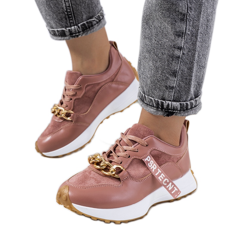 Zapatillas rosa con cadena de Samina rosado