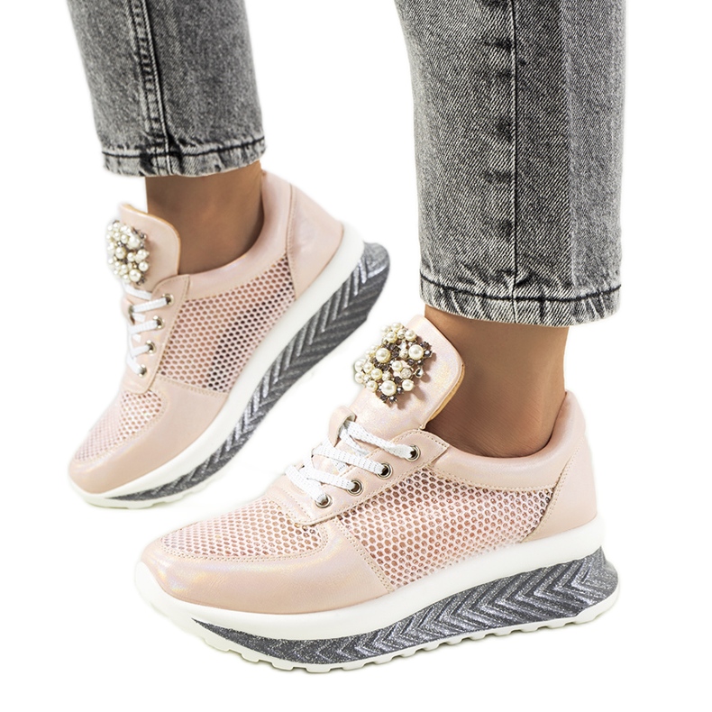 Zapatillas holográficas rosas de Saggers rosado