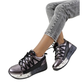 Deportivas ballard grises metalizadas plata Deportivas ballard grises metalizadas plata