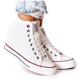 Zapatillas de cuero con cuña Cross Jeans II2R4024 Blanco Zapatillas de cuero con cuña Cross Jeans II2R4024 Blanco