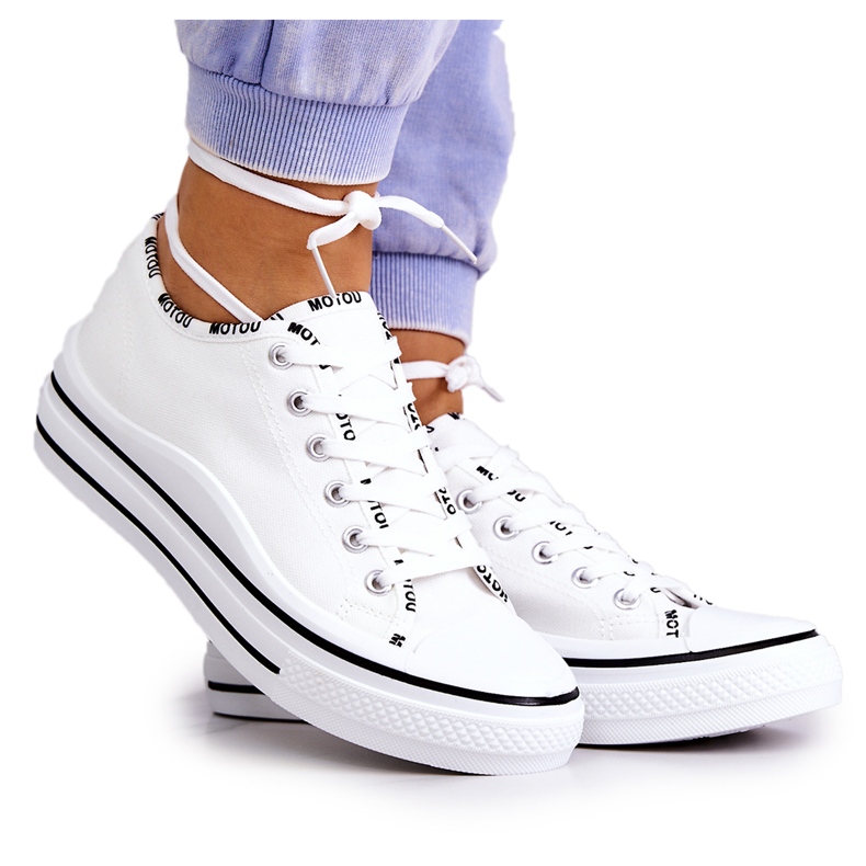 S.Barski Deportivas atadas Menifee de mujer de color blanco