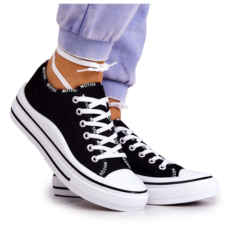 S.Barski Deportivas atadas Menifee de mujer en negro S.Barski Deportivas atadas Menifee de mujer en negro