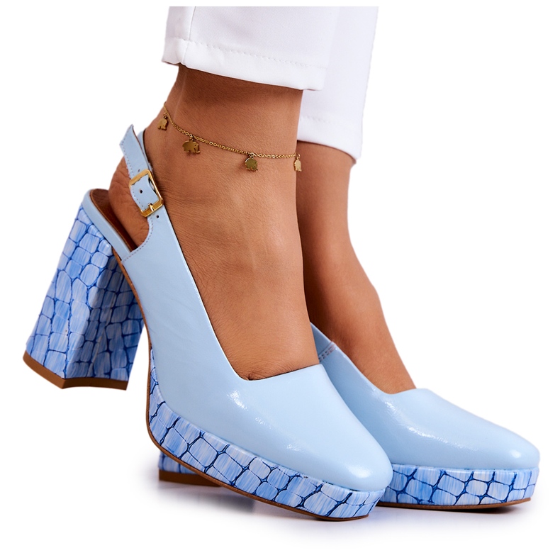 Sergio Leone Zapatos De Salón De Cuero Maciejka 05441-06 Azul