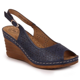Sandalias cuña eVento W EVE349A azul marino