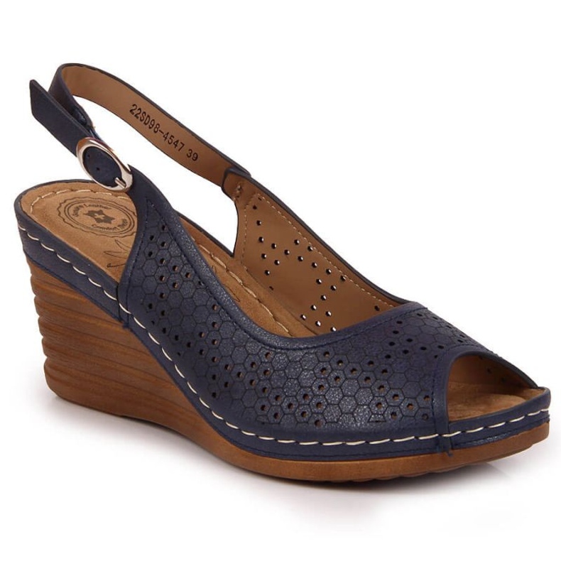 Sandalias cuña eVento W EVE349A azul marino