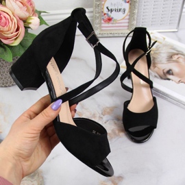 Sandalias en el puesto de Sergio Leone W SK367A negro