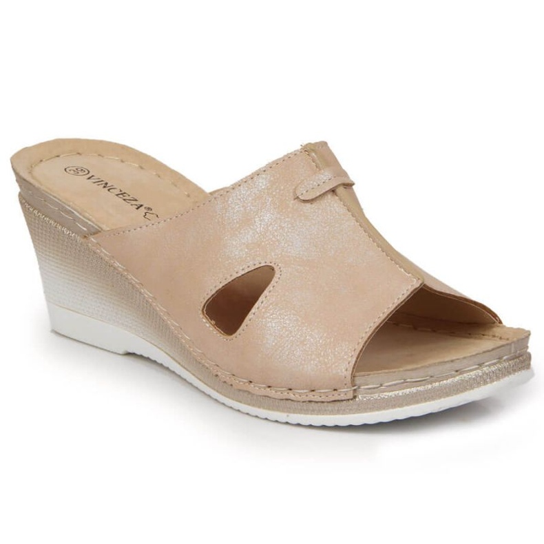 Zapatillas cuña Vinceza W JAN105 beige