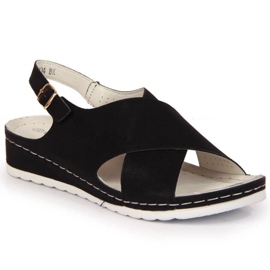 Sandalias Cuña Negras Vinceza W JAN106A negro