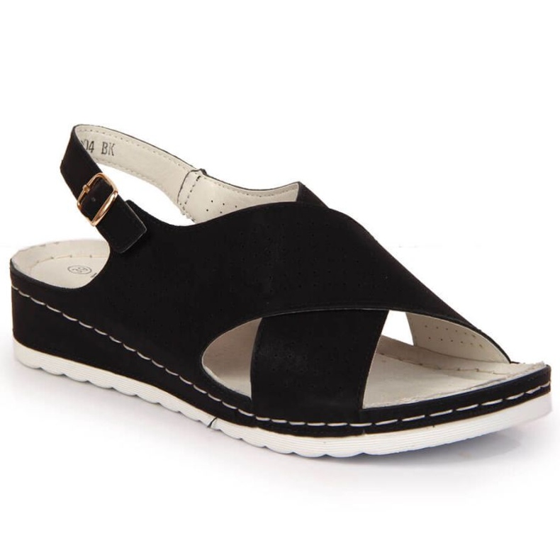 Sandalias Cuña Negras Vinceza W JAN106A negro