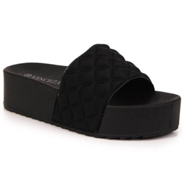 Zapatillas plataforma acolchada Vinceza W JAN110 negro