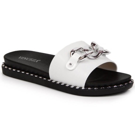 Pantuflas con cadena Vinceza W JAN111B blanco Pantuflas con cadena Vinceza W JAN111B blanco