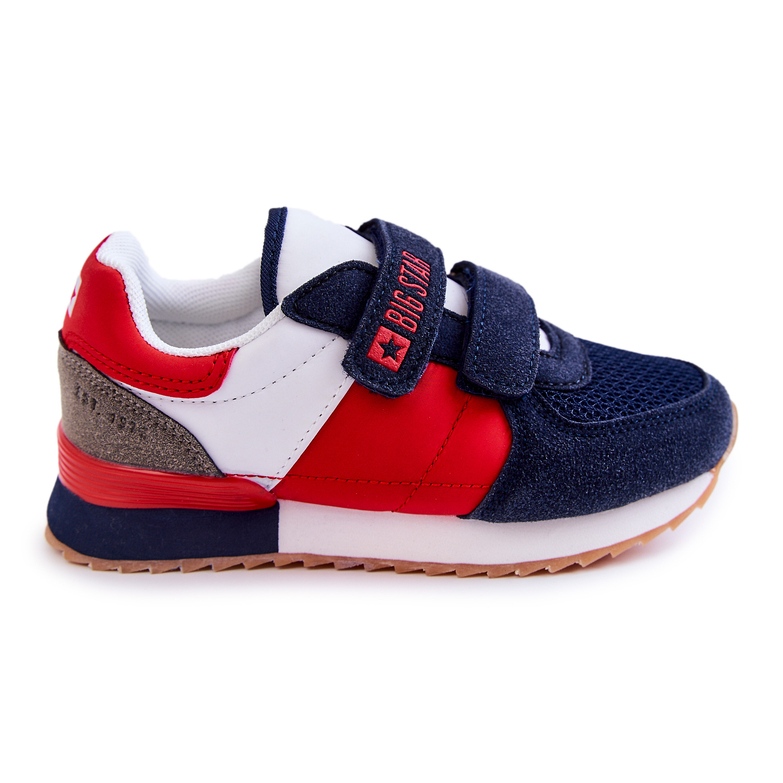 Zapatillas Deportivas Niños Memory Foam Big Star JJ374256 Azul Marino-Rojo blanco