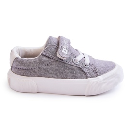 Deportivas Bajas Infantiles Con Velcro Big Star JJ374107 Gris