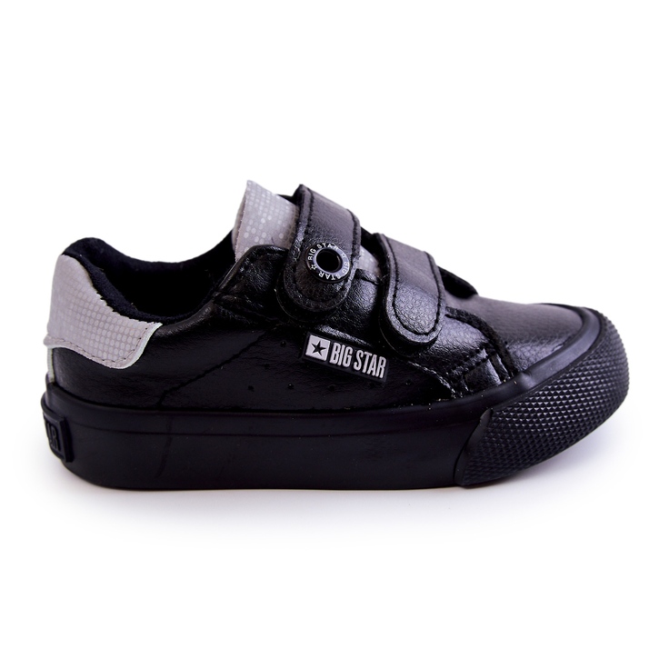 Deportivas Infantiles Con Velcro Big Star JJ374110 Negro-Gris