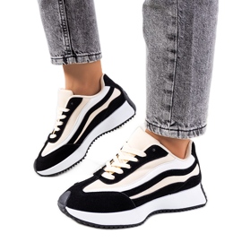 Deportivas de mujer Hofste negras beige