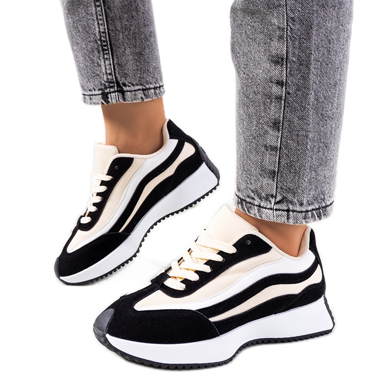 Deportivas de mujer Hofste negras beige