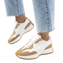 Deportivas mujer Cohen beige blanco