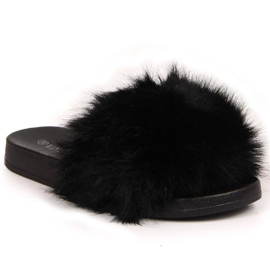 Pantuflas pelo negro Vinceza W JAN97A