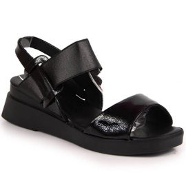 Sandalias cuña Potocki W WOL75A negro